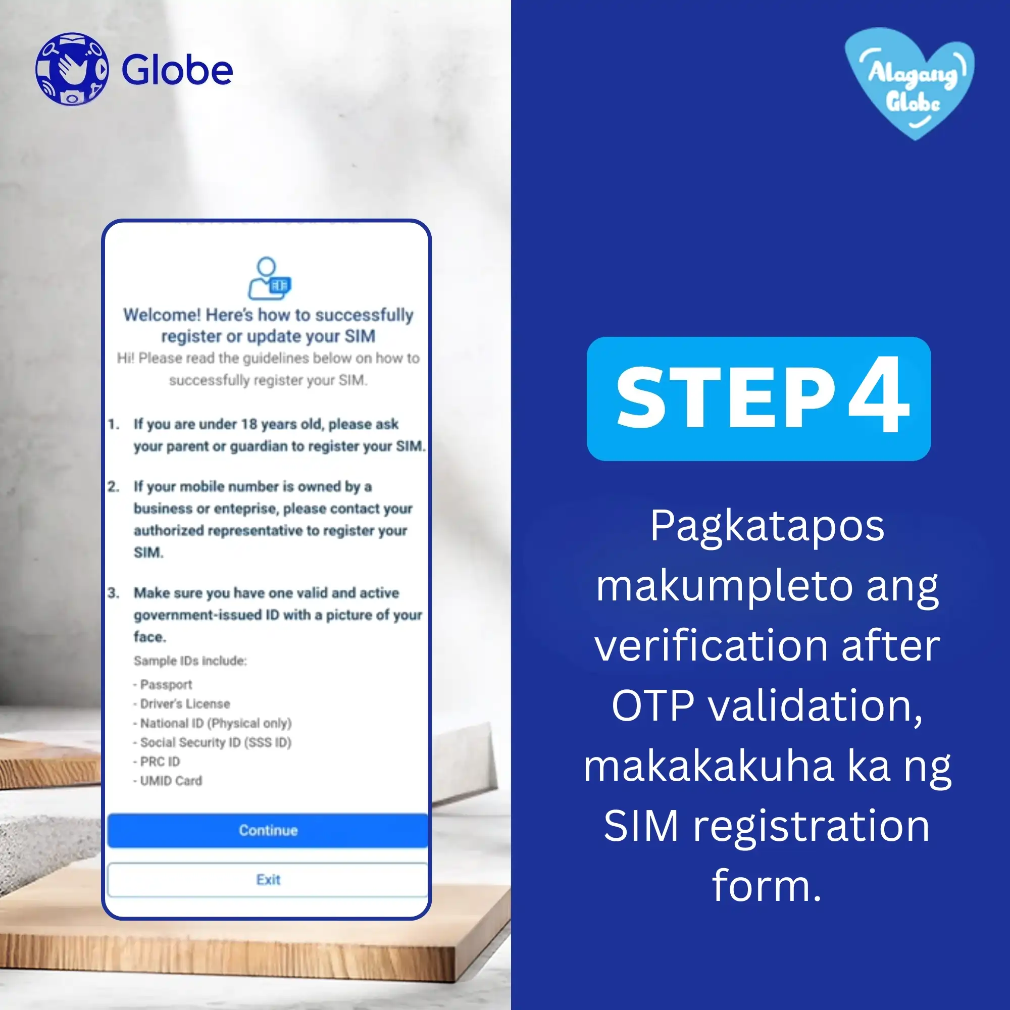 Globe SIM Registration 3 SIM registration guidline
