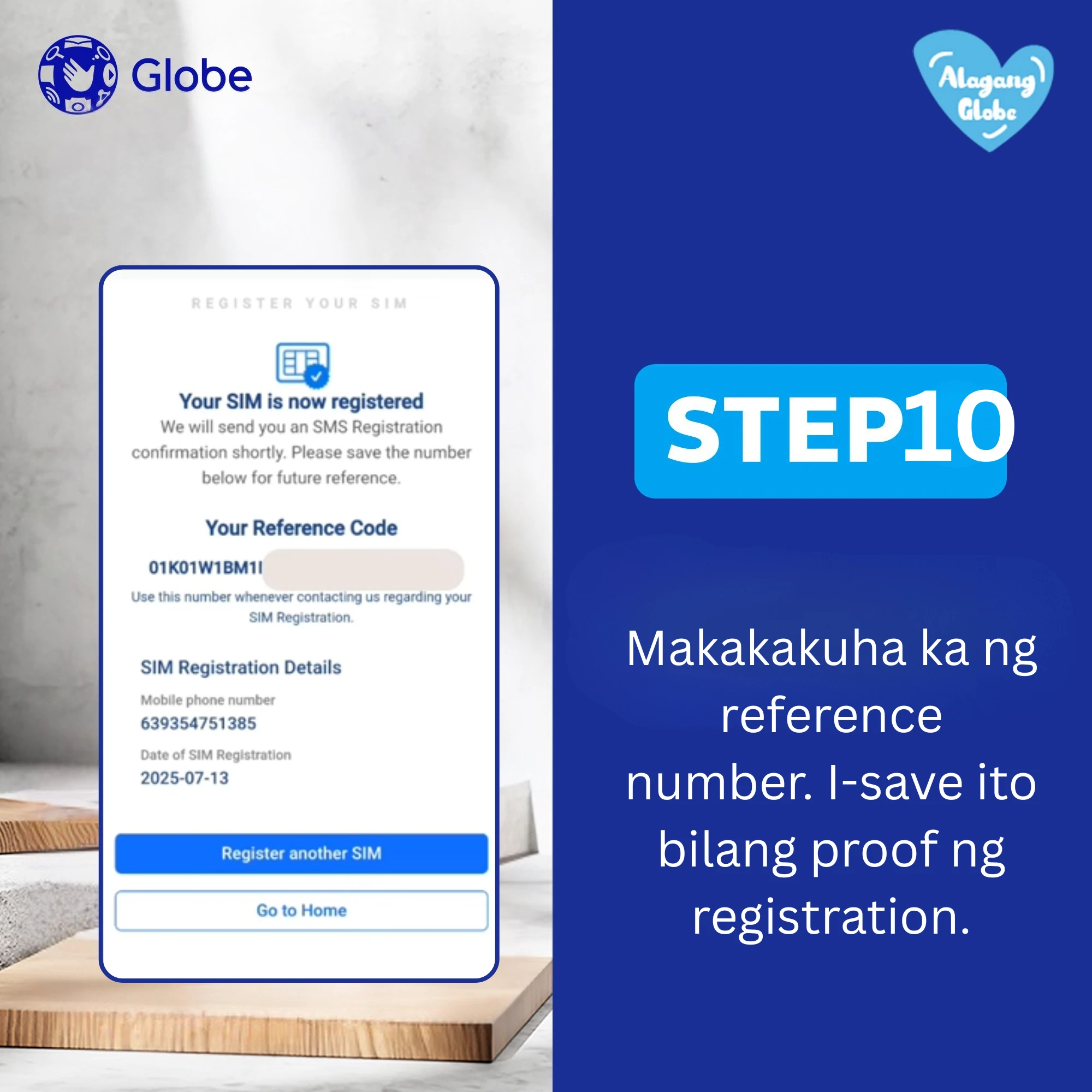 Globe SIM Registration 9 get a reference number